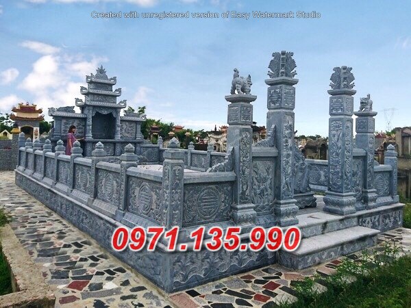 Mẫu nhà mồ đá để tro cốt đẹp bán tại an giang - lăng mộ đá dòng họ